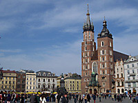 St Mary's church at Krakow's Rynek Glowny grand square