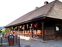 18th-century wooden inn in the town of Sucha Beskidzka
